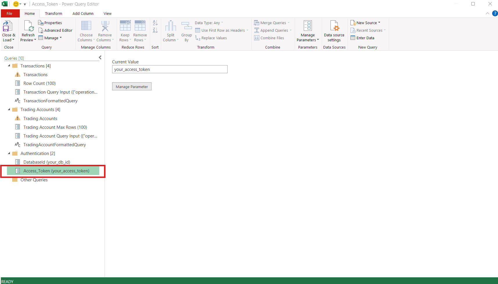 Power Query nav