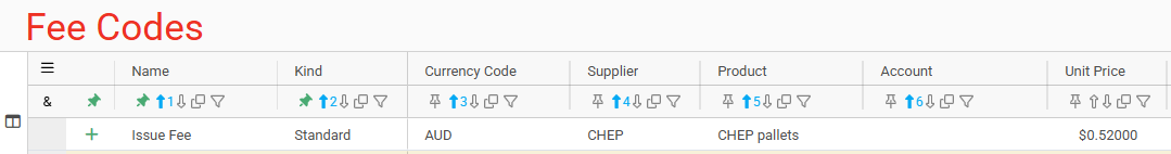 Fee Code - Standard Issue