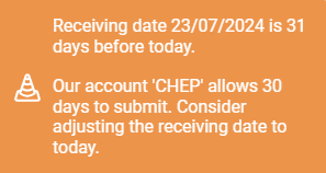 Submit Allowed Days