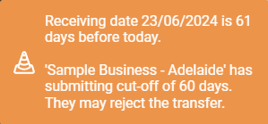 Submit Cut-off Days